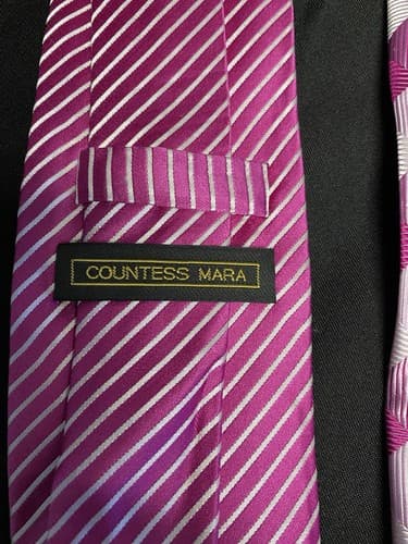 Countess Mara 2 Silk Ties 60" 58" 56"Long 3 1/2" Wide - Thumbnail 9