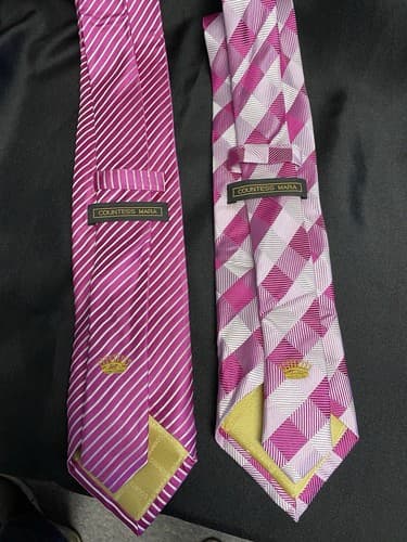 Countess Mara 2 Silk Ties 60" 58" 56"Long 3 1/2" Wide - Thumbnail 10