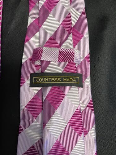 Countess Mara 2 Silk Ties 60" 58" 56"Long 3 1/2" Wide - Thumbnail 8