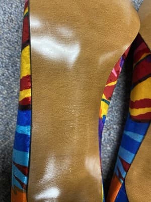 Vintage Life Stride Bright Painted Sateen Ribbon Pumps Size 9AA - Thumbnail 8