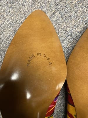 Vintage Life Stride Bright Painted Sateen Ribbon Pumps Size 9AA - Thumbnail 9