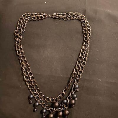 Black on Black Multi Strand Necklace - Image 1