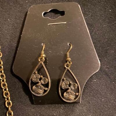 Brass Multi 2pc Necklace Set - Thumbnail 2