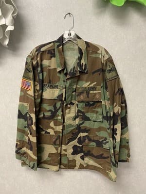Custom US Army Camouflage Jacket Size Med NAW BIGGER! - Thumbnail 2