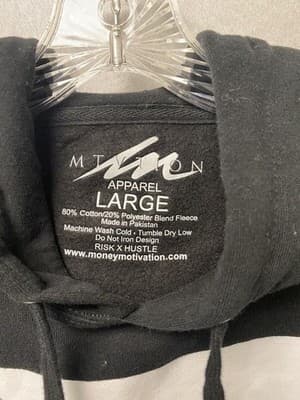 Motivation Apparel Black Men’s Hoodie Size Large - Thumbnail 2