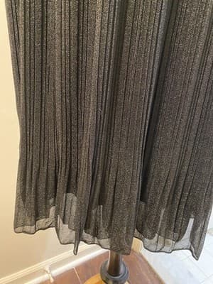 Metro Wear Skirt Womens PXL Lined Sheer Black Shimmer Elastic Waist NWT - Thumbnail 6