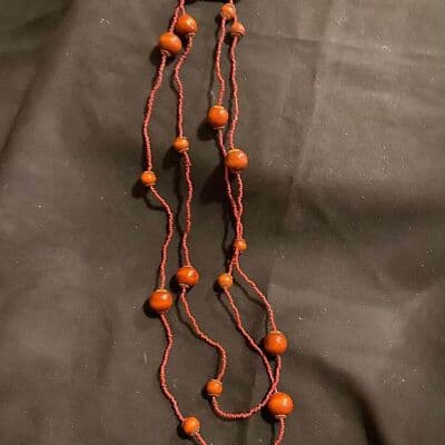 2pc 2 Strand Wood Necklace Set - Image 1