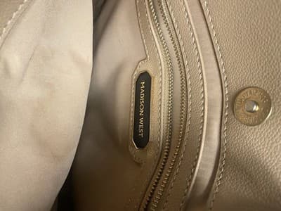 Madison West Womens Crossbody Purse Handbag Tan Vegan Leather - Thumbnail 9