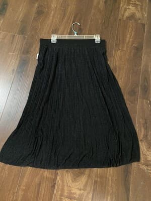 Metro Wear Skirt Womens PXL Lined Sheer Black Shimmer Elastic Waist NWT - Image 1