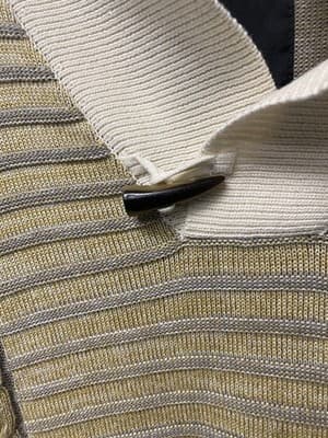 A. Tiziano Men’s Cream and Yellow Sweater Size XL - Thumbnail 5