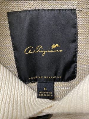 A. Tiziano Men’s Cream and Yellow Sweater Size XL - Thumbnail 6