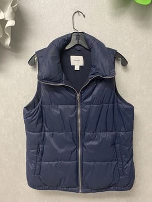 Old Navy Vest Womens Sleeveless Quilted Full Zip Puffer Vest Sz M - Image 1