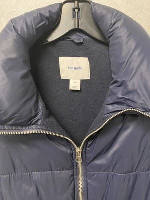 Old Navy Vest Womens Sleeveless Quilted Full Zip Puffer Vest Sz M - Thumbnail 2