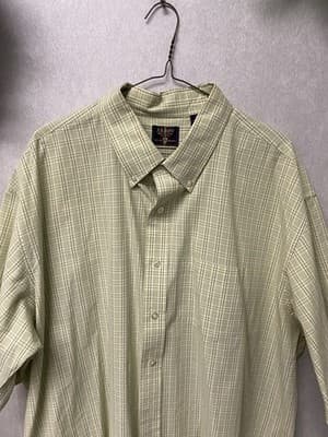 Arrow USA 1851 Men's Short Sleeve Green Plaid Button Down Shirt Size XXL - Thumbnail 2