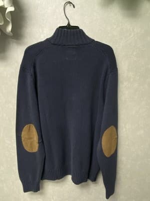 Men's LEVI'S Mock Neck Pullover Sweater Blue/Tan Size XL - Thumbnail 5