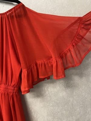 Endless Rose Red Ruffled Romper Size Small - Thumbnail 2