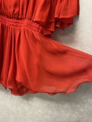 Endless Rose Red Ruffled Romper Size Small - Thumbnail 3