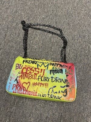 Lady Designer Shoulder Bag Graffiti Jumbo Handbag Flip Envelope Crossbody Clutch - Thumbnail 3