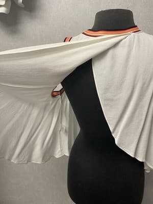 LOVERS & FRIENDS Crop Tank Top With Open Back White And Orange Size Small - Thumbnail 7