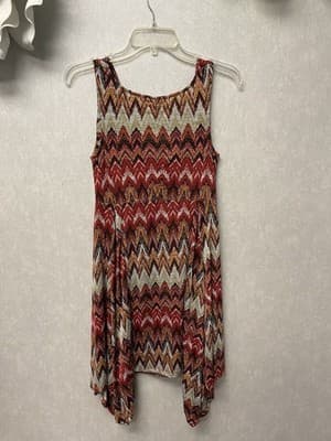 Corey P Dress Women's Handkerchief Hem Cowl Neck Chevron Stretch Size XS - Thumbnail 3