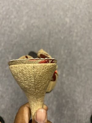 X2B Tan And Metallic Red Sandals Womens Size 8 Block Heels Shoes Wrap Around - Thumbnail 11