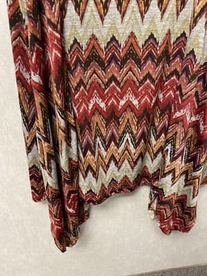 Corey P Dress Women's Handkerchief Hem Cowl Neck Chevron Stretch Size XS - Thumbnail 4