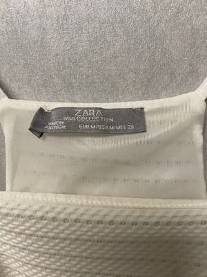 Zara Cream Blouse Size Medium - Thumbnail 2