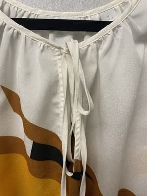 New York & Company Tan And White Blouse Size Large - Thumbnail 7