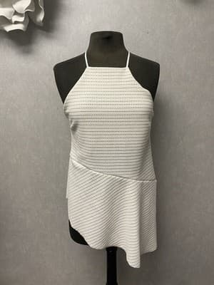 Zara Cream Blouse Size Medium - Thumbnail 3