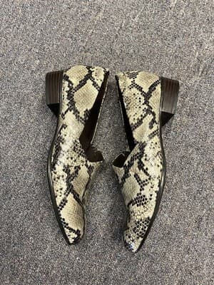 Clarks Collection Womens Juliet Palm Taupe Snake Print Loafers Size 7.5 - Thumbnail 4