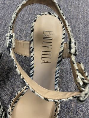 Billy Ella Metallic Boucle Heels Size 8 -Anthologie - Thumbnail 3