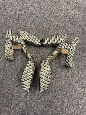 Billy Ella Metallic Boucle Heels Size 8 -Anthologie - Thumbnail 5