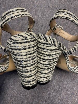 Billy Ella Metallic Boucle Heels Size 8 -Anthologie - Thumbnail 6