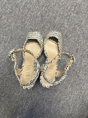 Billy Ella Metallic Boucle Heels Size 8 -Anthologie - Thumbnail 7
