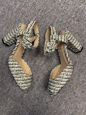 Billy Ella Metallic Boucle Heels Size 8 -Anthologie - Image 1