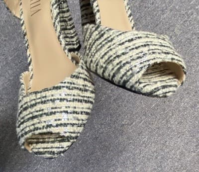 Billy Ella Metallic Boucle Heels Size 8 -Anthologie - Thumbnail 8