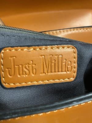 Just Millie Orange /Gold Handbag - Thumbnail 8