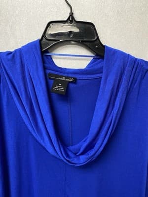 Willi Smith Blue Cowlneck Top Size Large - Thumbnail 3