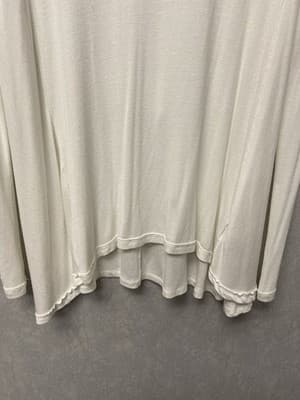 FREE PEOPLE Knit Hi-Low Top White Flowy Boho Oversized Textured Shirt Sz Small - Thumbnail 5