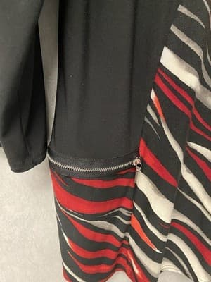 Brianna Red/ Black Relax Long Sleeve Shift Dress/Tunic Women's Size Xl - Thumbnail 3