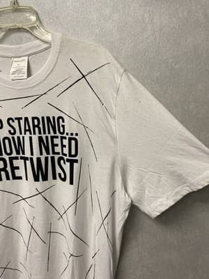 Revamp White/Black Hand painted T-Shirt Size 2XL Retwist Themed - Thumbnail 4