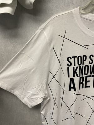 Revamp White/Black Hand painted T-Shirt Size 2XL Retwist Themed - Thumbnail 3