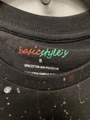 Revamped Black/Pink Boss Girl Spattered T-Shirt Size Small - Thumbnail 4