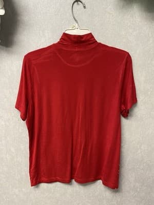 Revamped Red Multi Hand Painted Knit Top Size Large - Thumbnail 3