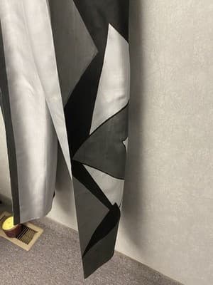 Revamped Gray/Black Angles Hand Painted Pants Size 16 - Thumbnail 5