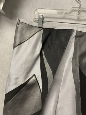 Revamped Gray/Black Angles Hand Painted Pants Size 16 - Thumbnail 8
