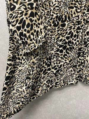 Melissa Paige Large Petite Tunic Top Blouse Shirt Leopard Animal Print Oversized - Thumbnail 5
