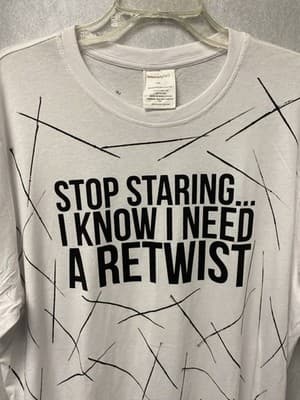 Revamp White/Black Hand painted T-Shirt Size 2XL Retwist Themed - Thumbnail 2