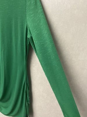 Revamped Green/White Splatter Hand Painted Dress Size Large - Thumbnail 9