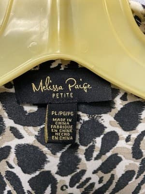 Melissa Paige Large Petite Tunic Top Blouse Shirt Leopard Animal Print Oversized - Thumbnail 3